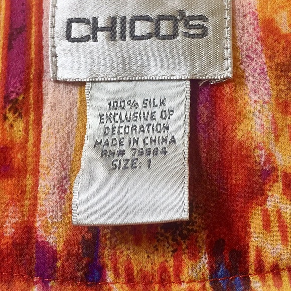 Chico's vibrant embellished tunic top - Picture 6 of 8